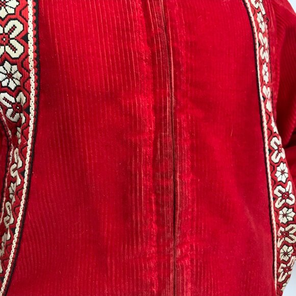 70s Inuit Eskimo Fur Trim Corduroy Coat Boho By Tlingint Artist Marleita Wallace - Picture 10 of 13